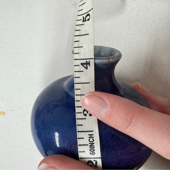 Blue Glaze Studio Pottery Bud Vase Home Decor - Picture 7 of 7